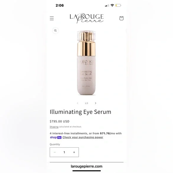 LA ROUGE PIERRE Illuminating Eye Serum and Skincare Set - Gold and White